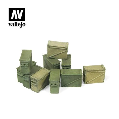 Vallejo SC221 Large Ammo Boxes 12.7mm Diorama Accessory