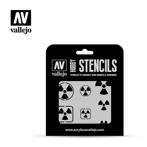 Vallejo ST-SF005 Radioactivity Signs Stencil