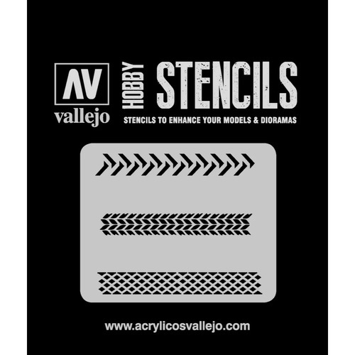Vallejo ST-TX002 1/35 Tyre Markings Stencil