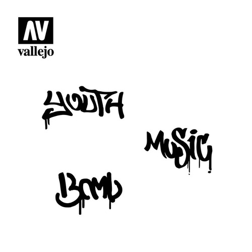 Vallejo ST-LET003 1/35 Street Art Num. 1 Stencil