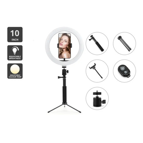 10" LED Ring Light content creator with phone mount you tube selfie