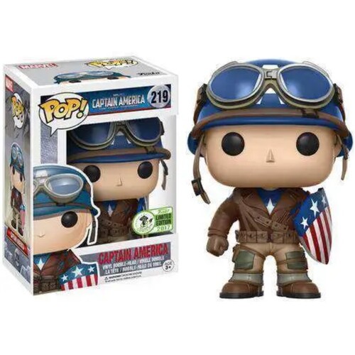 (SW) Funko Pop! Vinyl #219 Captain America First Avenger 2017 ECCC Exclusive w/Protector