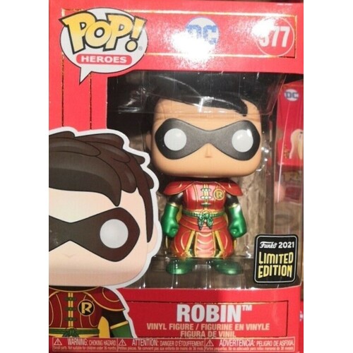(SW) Funko POP! Heroes DC Robin #377 [Imperial Palace, Metallic] Exclusive