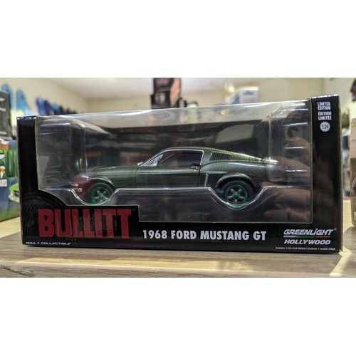 DDA 1968 Ford Mustang GT Fastback 1:24 CHASE Diecast with Green Wheels