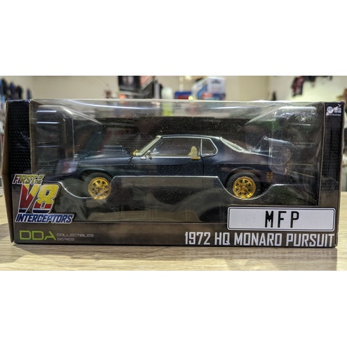 1/24th DDA 1972 Navy HQ Monaro Pursuit Mad Max Toe Cutter "MFP" GOLD CHASE Diecast Car