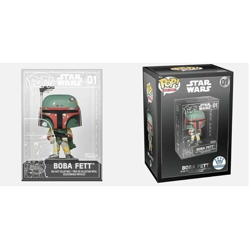 Funko pop vinyl die-cast boba fett funko shop exclusive no.01 common