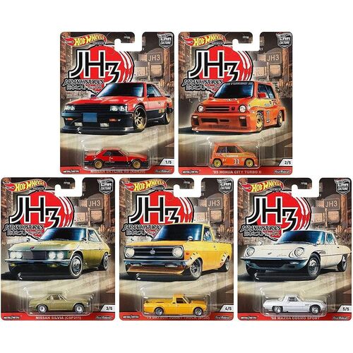 Hot Wheels Car Culture Japan Historics JH3 Set Nissan Skyline Honda Datsun Mazda
