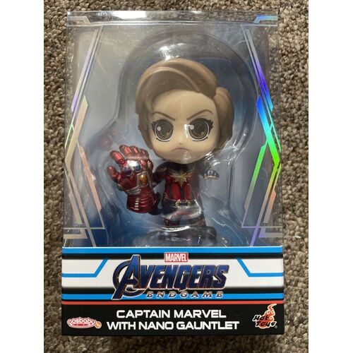 (SW) Hot Toys -Cosbaby -Marvel - Avengers Endgame - Captain Marvel With Nano Gauntlet