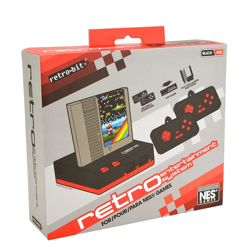 Retro-Bit Retro Entertainment System for NES Games (Black/Red)