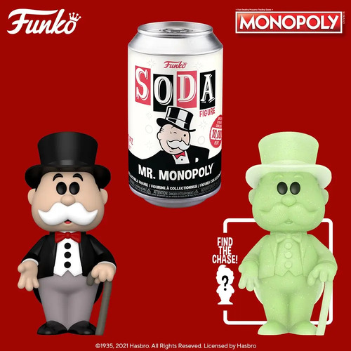 Funko Pop Soda Figure CHASE - Mr. Monopoly Chase Guaranteed New in Packet