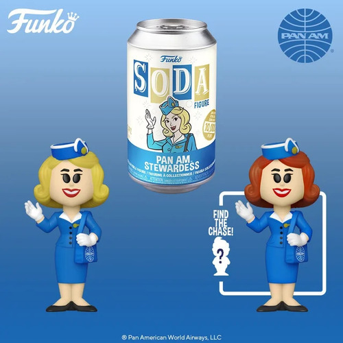 Funko Pop Soda Figure CHASE - Pan Am Stewardess Chase Guaranteed New in Packet