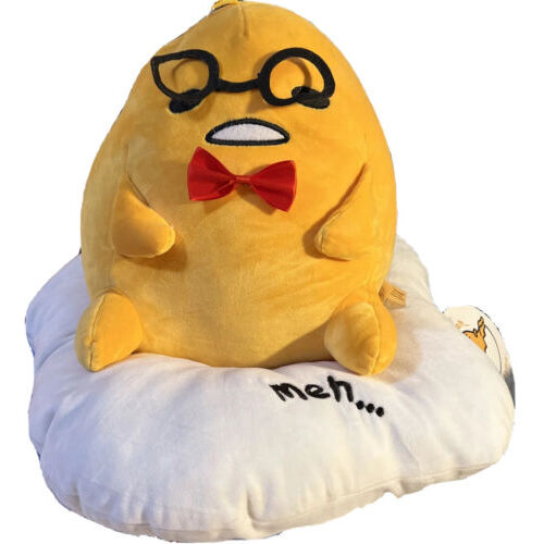 Gudetama egg plush with Glases and Bow Tie