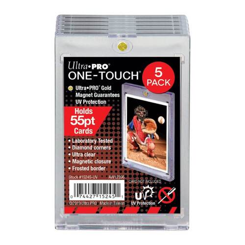 ULTRA PRO ONE TOUCH - 55PT -UV w/Magnetic Closure 5 PACK trading card protector