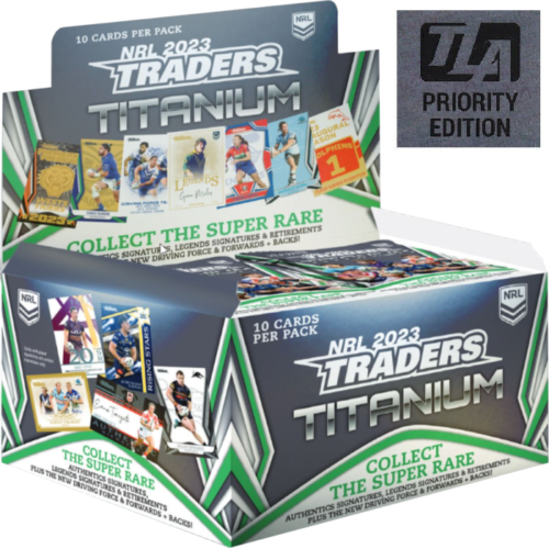 2023 NRL Traders Titanium Rugby Trading Cards Sealed Priority Box 36 Packs
