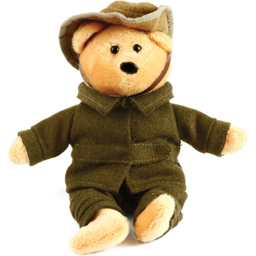Little Aussie WW1 Digger Bear ANZAC teddy plush