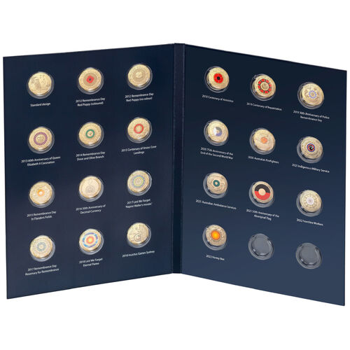 $2 Circulating Coin Collection Folder colectors folder for coloured coins
