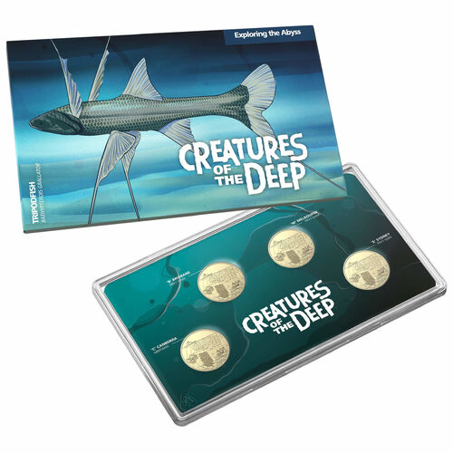 (NB) Creatures of the Deep - $1 Mintmark and Privy Mark Set collectable 4 coins