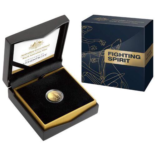 2023 $25 1/5oz Gold Proof Coin - Kangaroo - Fighting Spirit Ballot only Inhand