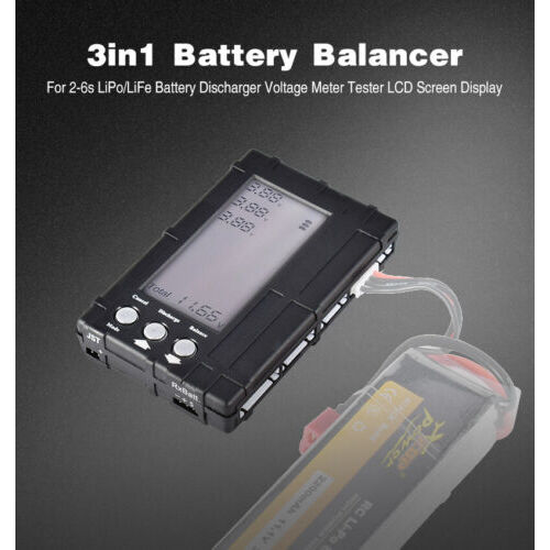 3 in 1 Battery Balancer LCD Display 7.4v - 22.2v