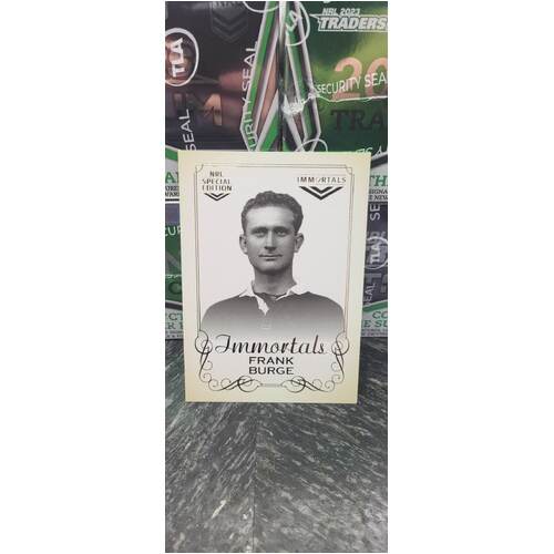 (NB) 2018 TLA NRL GLORY OVERSIZE IMMORTALS PHOTO CASE CARD IMPC10 FRANK BURGE 48/70 (g7)