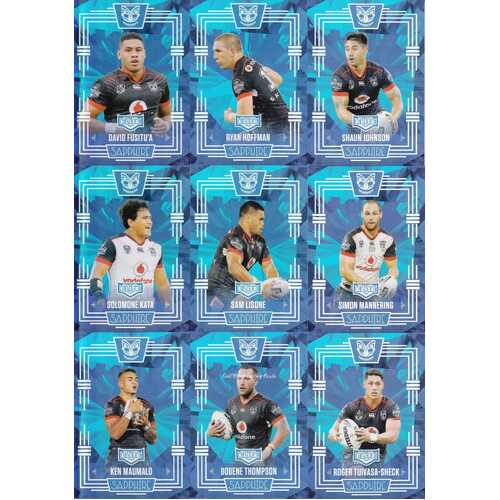 (NB) 2017 NRL Elite Sapphire Mojo Set – Warriors Team Set 16/20