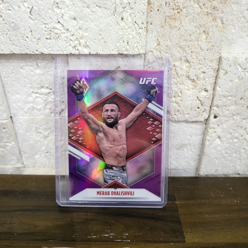 Merab Dvalishvili Phoenix purple 32/49 - 2022 Panini Chronicles UFC #302 (o12)