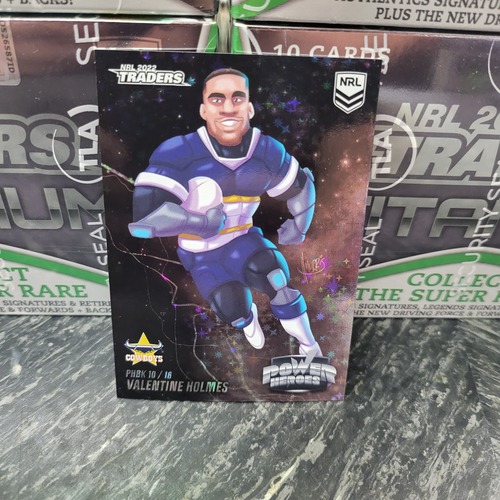 (NB) 2022 NRL Traders Power Heroes Black PHBK10 Valentine Holmes Cowboys 35/100 (g31)