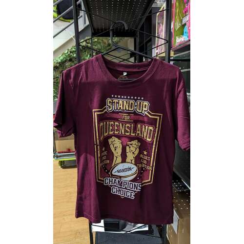 14 QLD Maroons Stand Up T Shirt AP71