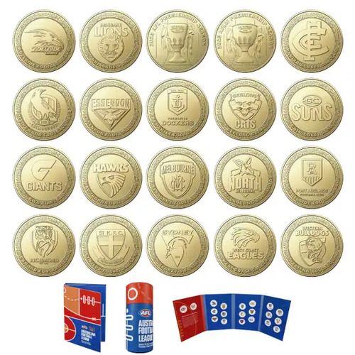 AFL 2023 Folder & Coin Tube Set $1 collectable coins set