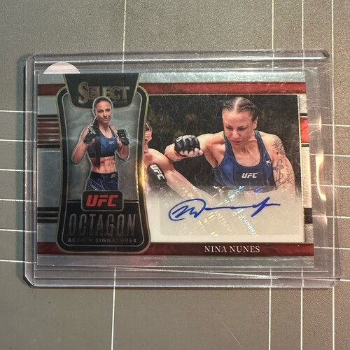 2022 Panini Select UFC - NINA NUNES Octagon Autograph #OA-NNS (o519)