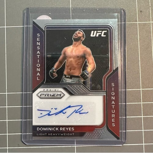 2021 Panini Prizm UFC - Dominick Reyes Sensational Signatures Silver Auto  #SS-DRY (o518)