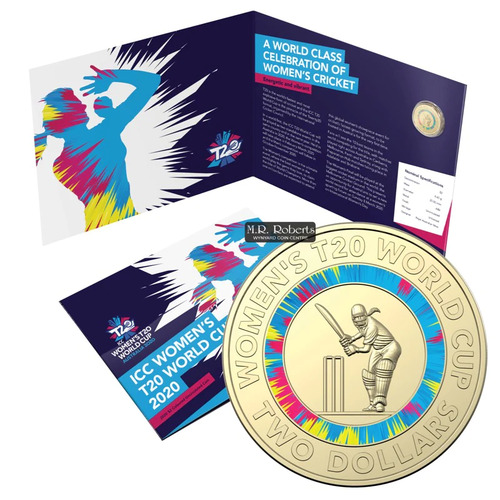 $2 2020 ICC Women's T20 World Cup UNC coloured coin