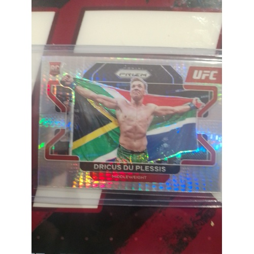 DRICUS DU PLESSIS 2022 Panini UFC Prizm HYPER ROOKIE (561o)