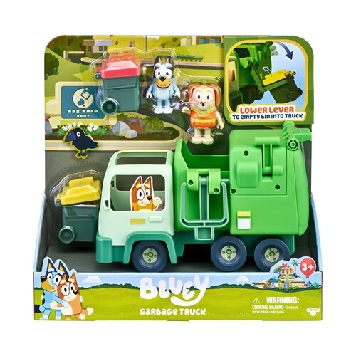 Bluey Garbage Truck with wheelie bins rubish