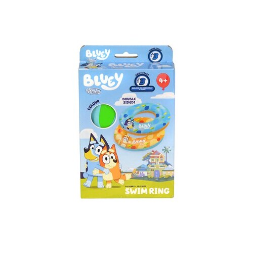Bluey Swim Ring 4+ Yrs 15-25kg pool toy with bingo