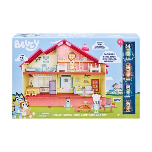 Bluey Heeler Family Home & Outdoor BBQ Set