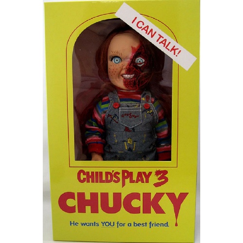 Child's Play 3 - Chucky Pizza Face 15" Talking Action Figure Mezco (78020)