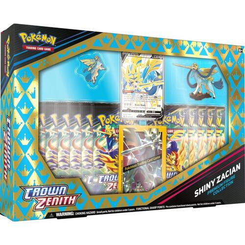 Pokemon TCG Crown Zenith Shiny Zacian/Zamazenta Figure Box CARD TRADING GAME RANDOMLY SELECTED
