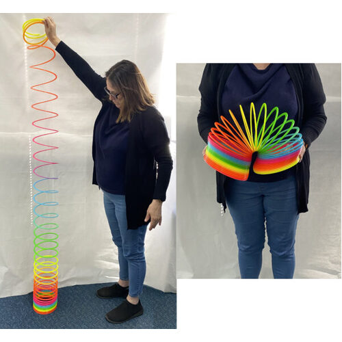SG073 – Super Jumbo Rainbow Spring – 17.5cm Slinky stair toy