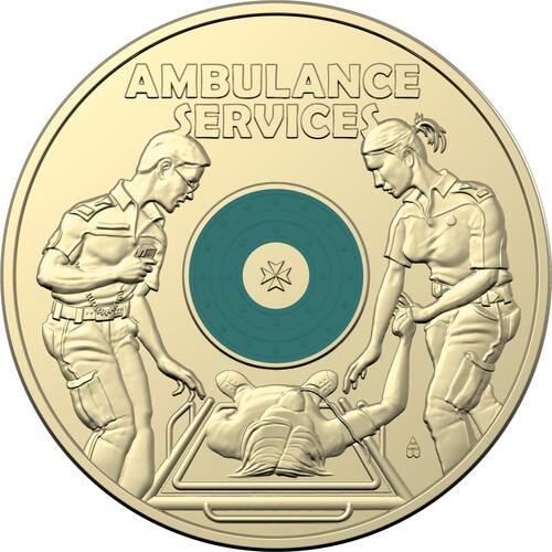 $2 2021 Ambulance Emergency Service Lightly Circulated AUS TWO DOLLAR Coin