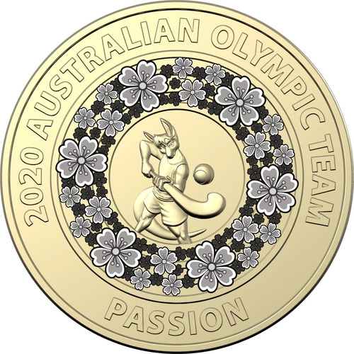 $2 2020 Olympic Aus Team - Passion Lightly Circulated AUS TWO DOLLAR Coin