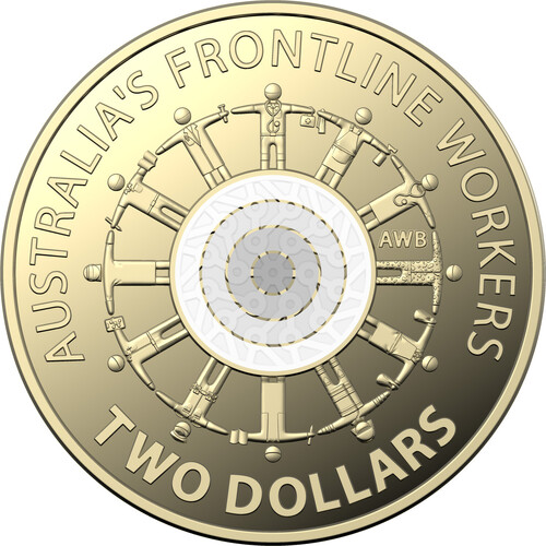 $2 2022 Australian Frontline Workers Lightly Circulated TWO DOLLAR Coin