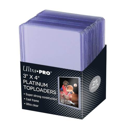 ULTRA PRO Toploader - 3" X 4" Ultra Clear Platinum 25ct card protectors