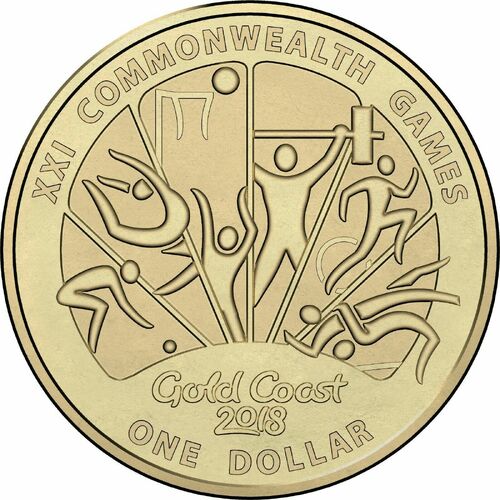 $1 2018 Commonwealth Games Gold Coast Lightly Circulated AUS ONE DOLLAR Coin