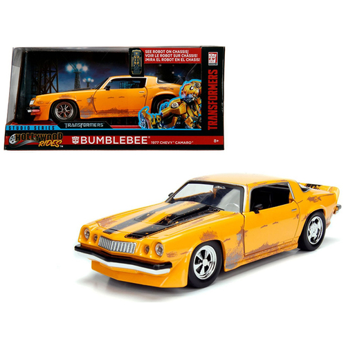 Transformers - Bumblebee 1977 Chevolet Camaro W/ Collectable Coin 1:24 Hollywood Rides Jada