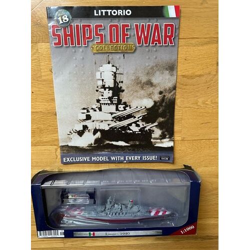 Ships of War Collection issue 18 Littorio 30cm model included partworks magazine