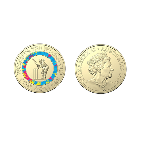 $2 2020 Womens T20 Cricket World Cup Lightly Circulated AUS Two Dollar Coin