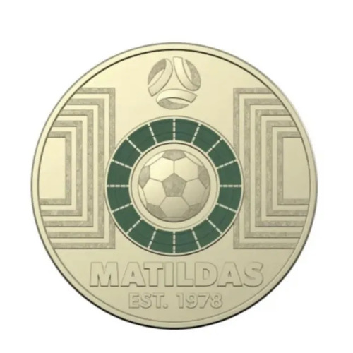 $2 2023 Matildas - DARK Green 1978 Lightly Circulated Coloured AUS TWO DOLLAR Coin