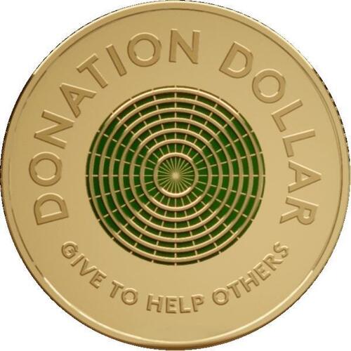 $1 2021 Donation Dollar NEW Un-circulated AUS ONE DOLLAR Coin from security roll