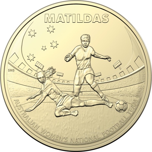 $1 2023 Matildas Soccer TACKLE Lightly Circulated AUS ONE DOLLAR Coin